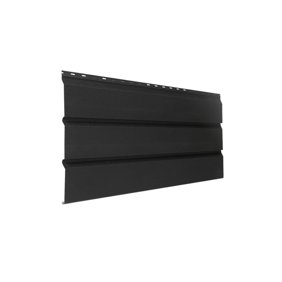 84-იანი ფერადი თუნუქის საიდინგი 0.50X345 ხაოიანი RAL 9005 NOVA