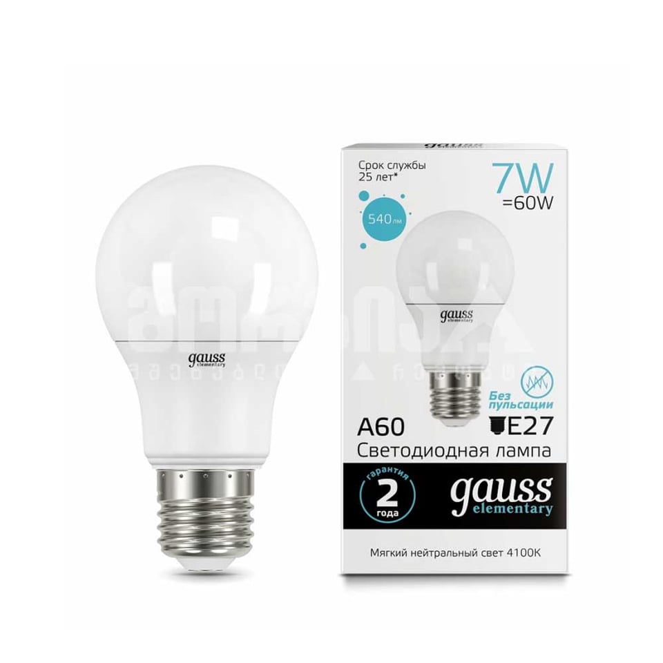 ლედ ნათურა 23237A 7W E27 6500K - Gauss