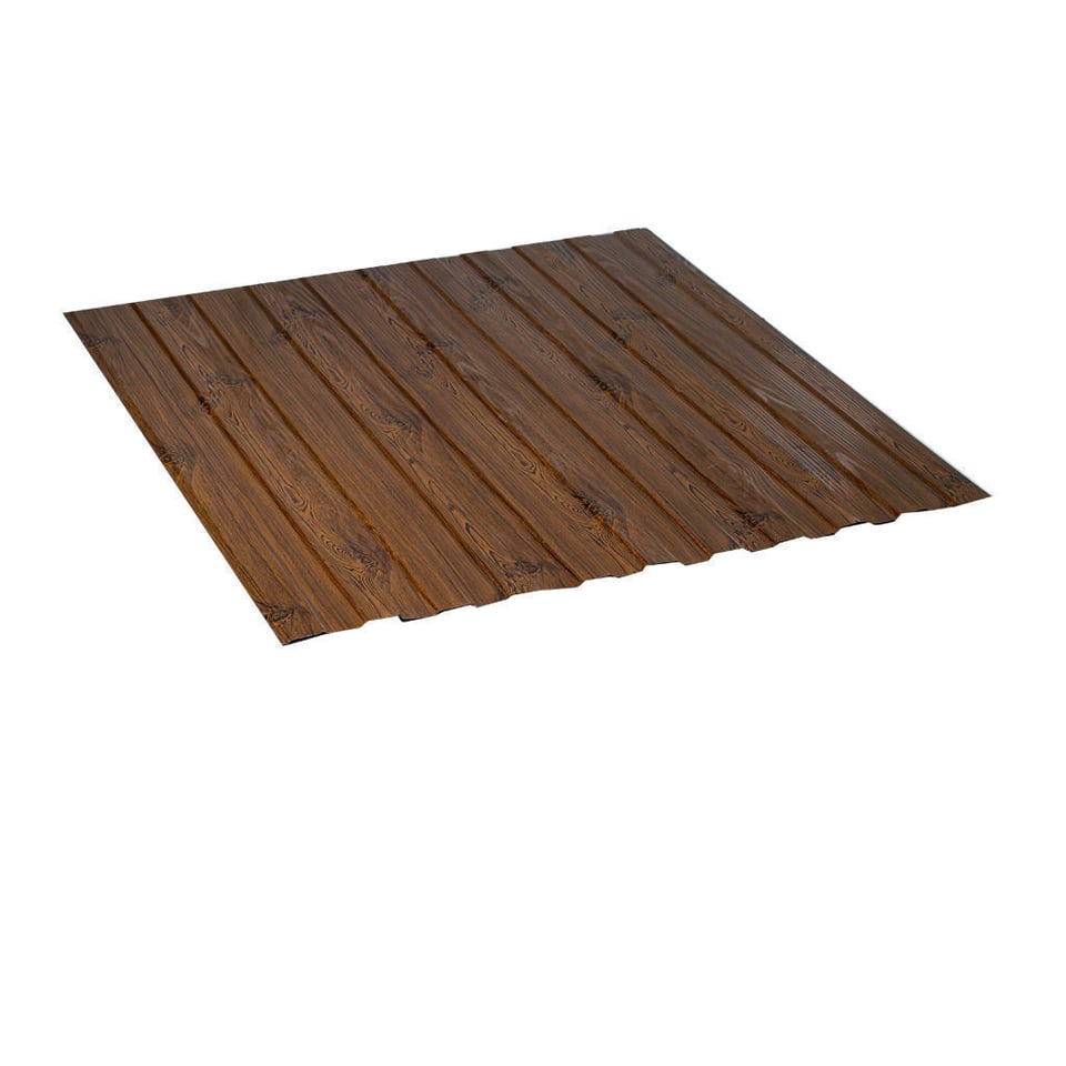 პროფილირებული ფერადი თუნუქი 0.50X1190 ხაოიანი WOOD DARK NOVA