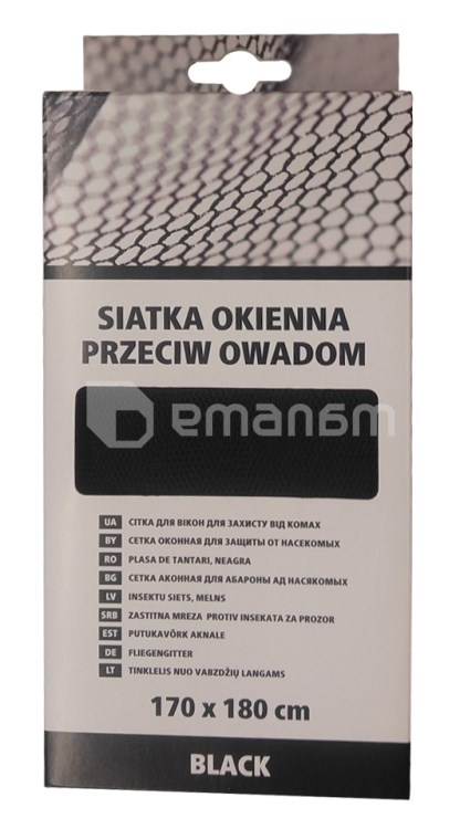 მწერების საწინააღმდეგო ბადე Kaem 0395-111718 შავი 170x180 სმ