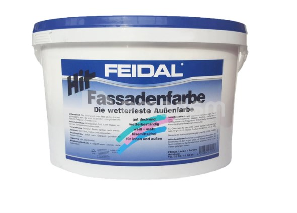დისპერსიული საღებავი Feidal Hit-Fassadenfarbe 10 ლ