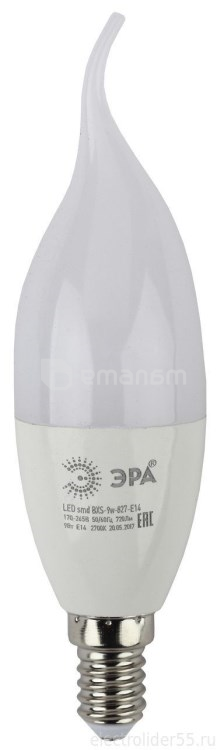 შუქდიოდური ნათურა Era LED BXS-9W-827-E14 2700K