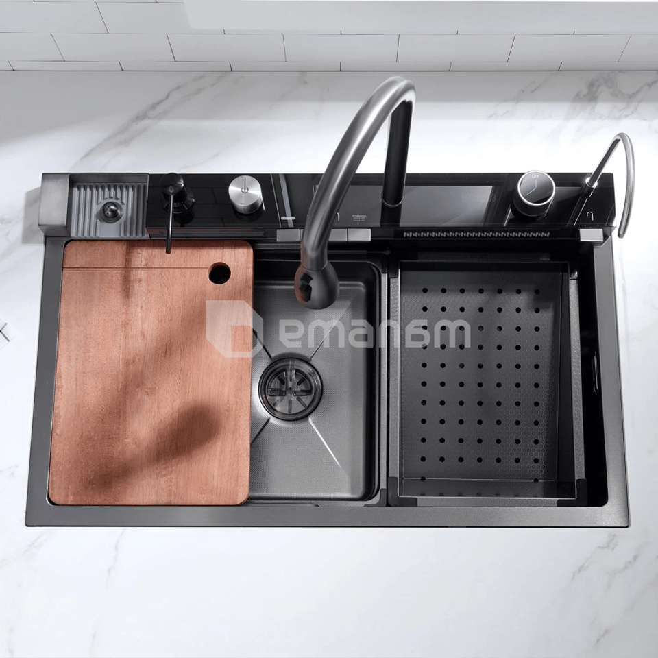 სამზარეულოს ნიჟარა მულტიფუნქციური Lefton P31-B 75x45 სმ Black