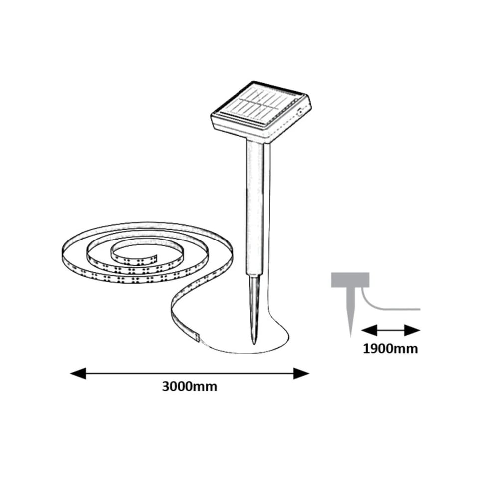 ლენტი Rabalux Ansoo LED 0,26W 3000K L3000mm IP44 77016