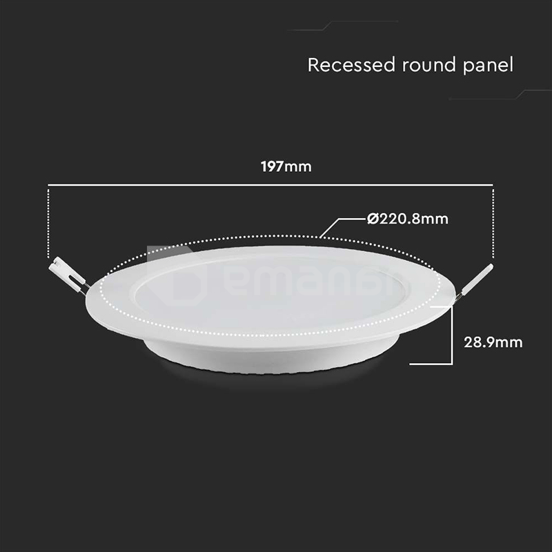 ლედ პანელი V-TAC 18W 4000K მრგვალი 7865