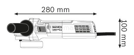კუთხის სახეხი მანქანა Bosch Professional GWS 9-125 S 900W (0601396102)