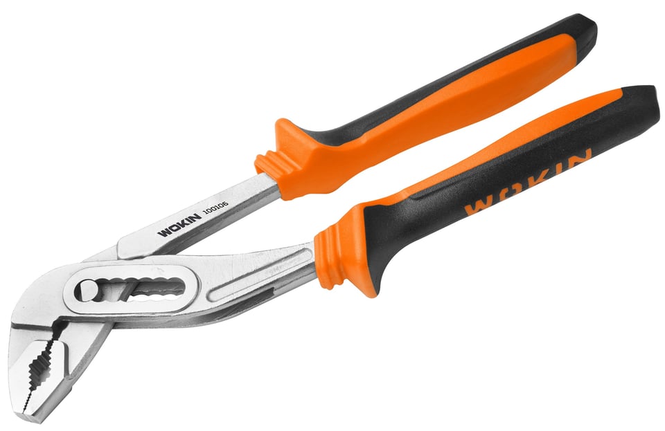 ბრტყელტუჩა Wokin 100510, 250mm WATER PUMP PLIERS, Black/Orange