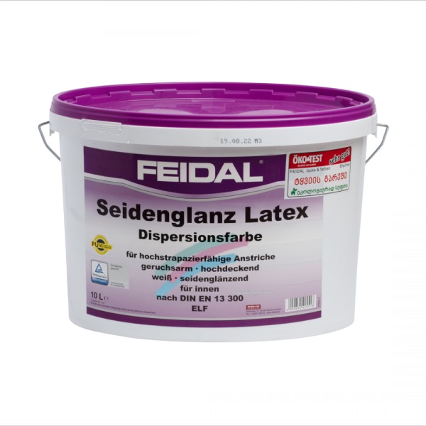 ინტერიერის ლატექსის საღებავი  FEIDAL  SEIDENGLANZ LATEX 10ლ