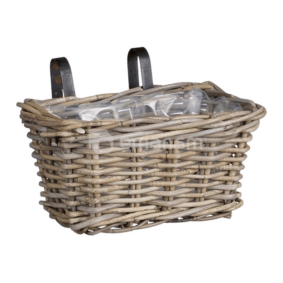 ქოთანი დაწნული Marcia planter hanging grey 30x19x15 სმ