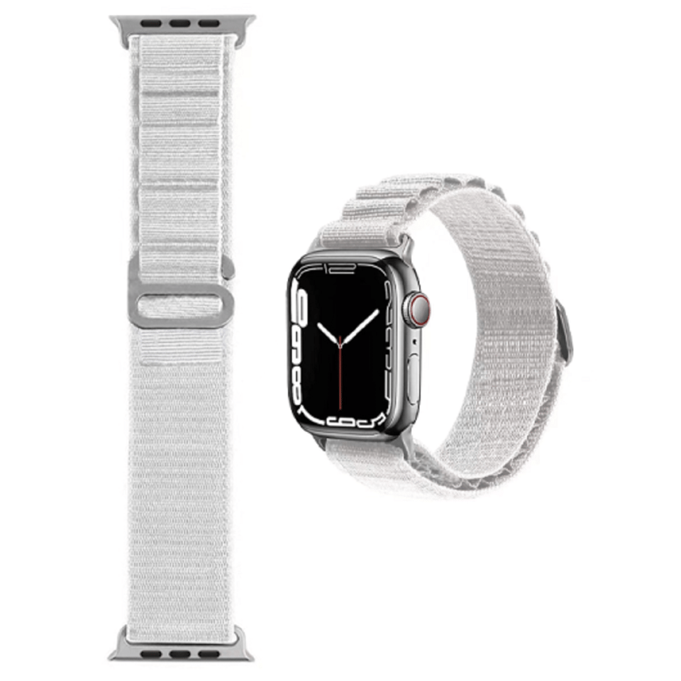 Smart watch strap WiWU Nylon Watch Band for Apple Watch 42/44/45/49 White