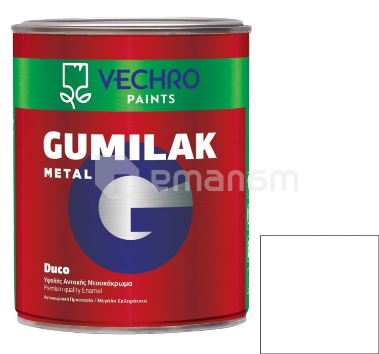 საღებავი ლითონის Vechro Gumilak Metal Duco თეთრი 750 მლ