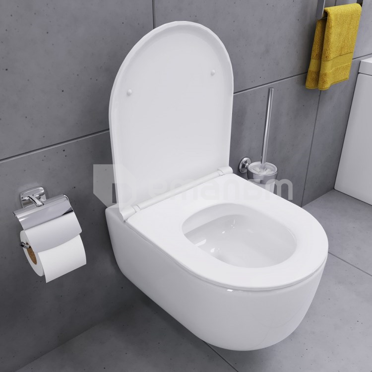 დასაკიდი უნიტაზი Damixa Sirius white DX86C1700SC თავსაფრით Duroplast Softclose