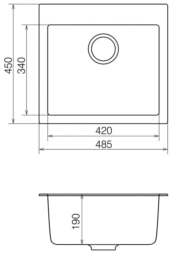 სამზარეულოს ნიჟარა კრემისფერი Vankor Orman Beige OMP 01.49