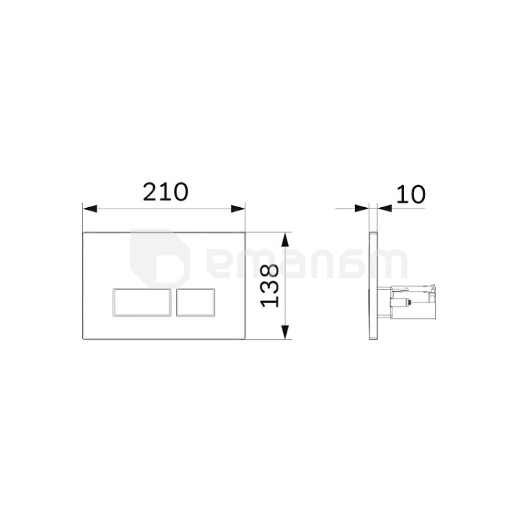ღილაკი ინსტალაციისათვის AM.PM Pro S I047051