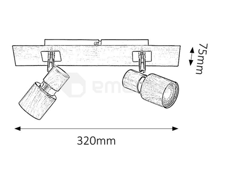 სანათი სპოტი Rabalux Merkur 6006 GU10 2X MAX 50W