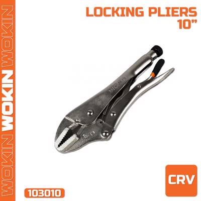 ბრტყელტუჩა Wokin 103010, LOCKING PLIERS (INDUSTRIAL), Silver