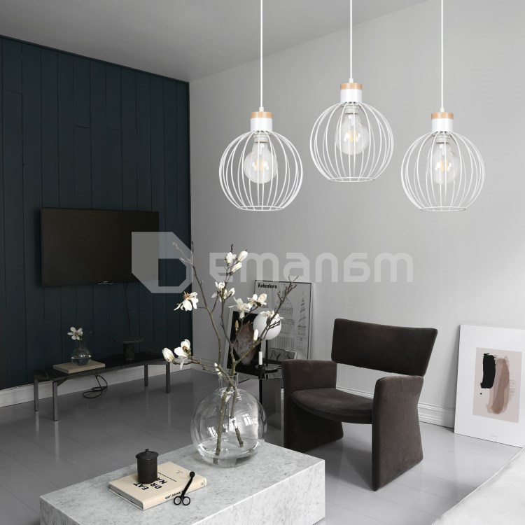 საკიდი EMIBIG Barbado 3 E27 3x MAX 60W თეთრი