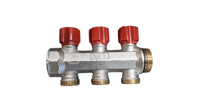 კოლექტორი IVAR 1"X16X3 ways წითელი (507321NR)