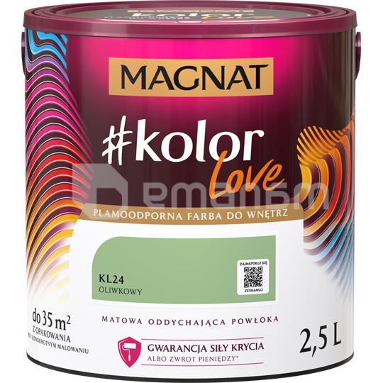 საღებავი ინტერიერის Magnat Kolor Love 2.5 ლ KL24 ზეთისხილისფერი