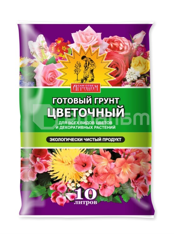 ტორფის გრუნტი Agronom ყვავილებისთვის 10 ლ