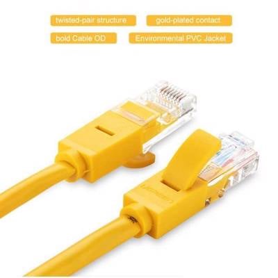 UTP LAN კაბელი UGREEN NW103 (60816) Cat5e Patch Cord UTP Lan Cable 20m (Yellow)