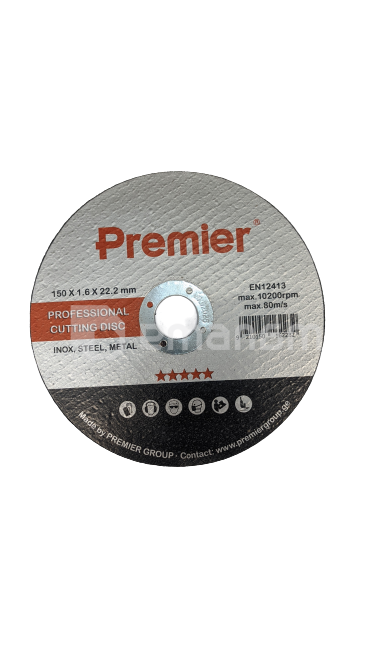 ლითონის საჭრელი დისკო  Premier 150 x 1.6 x 22 მმ.