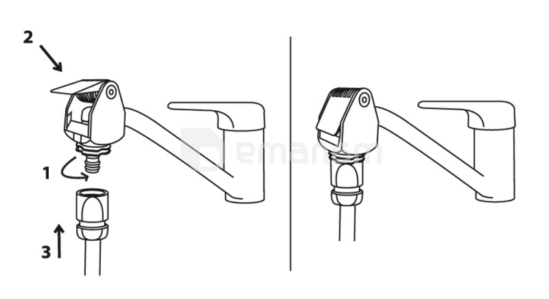 ადაფტერი ონკანის უნივერსალური Bradas Black Line ECO-4124 40 მმ