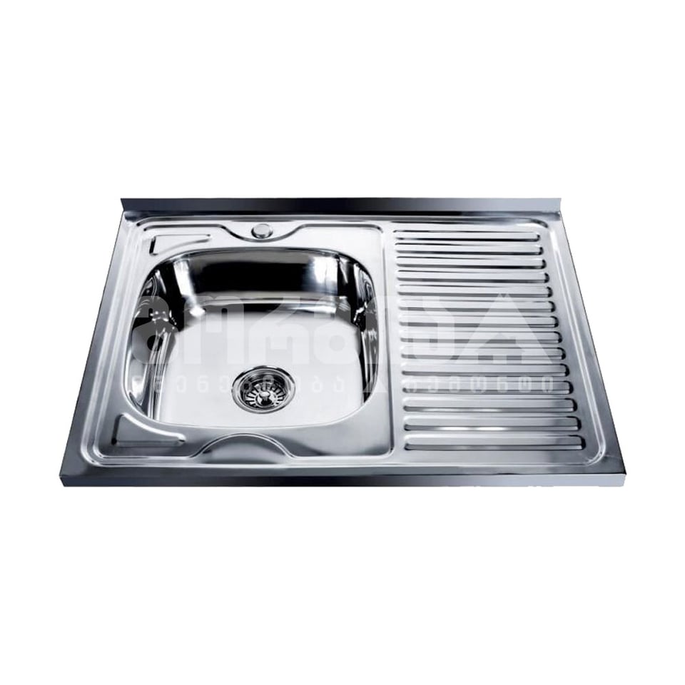 სამზარეულოს ნიჟარა 8060-R  800*600*180*0.8მმ პრიალა LONG
