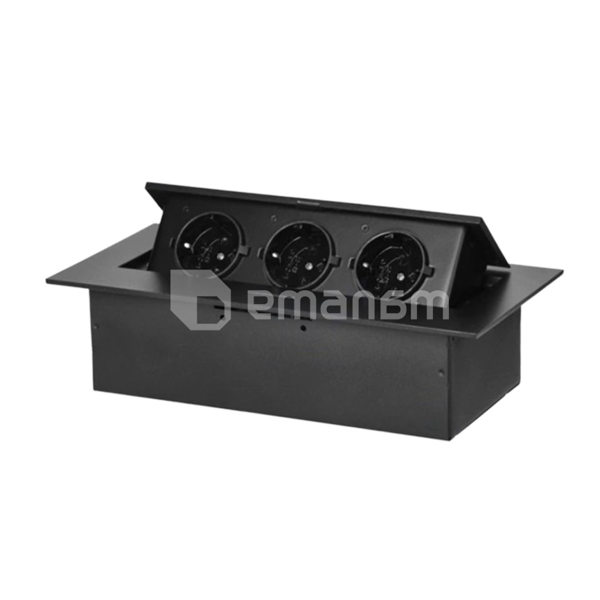 ბუდე ავეჯის ORNO 3 16А Schuko IP20 OR-GM-9036(GS)/B