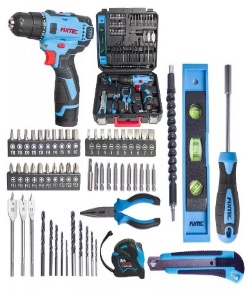 12V LI-ION უკაბელო საბურღი ნაკრები