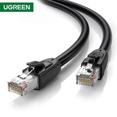 ქსელის კაბელი UGREEN NW121 (80787) Pure Copper Patch Cord Cat8 RJ45 Ethernet Cable 0.5M (Black)