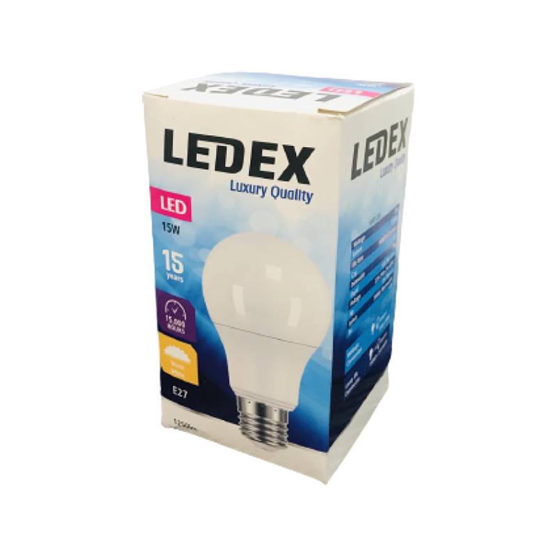 LEDEX ნათურა სტანდარტული 15W E27 3000K LED23-0952