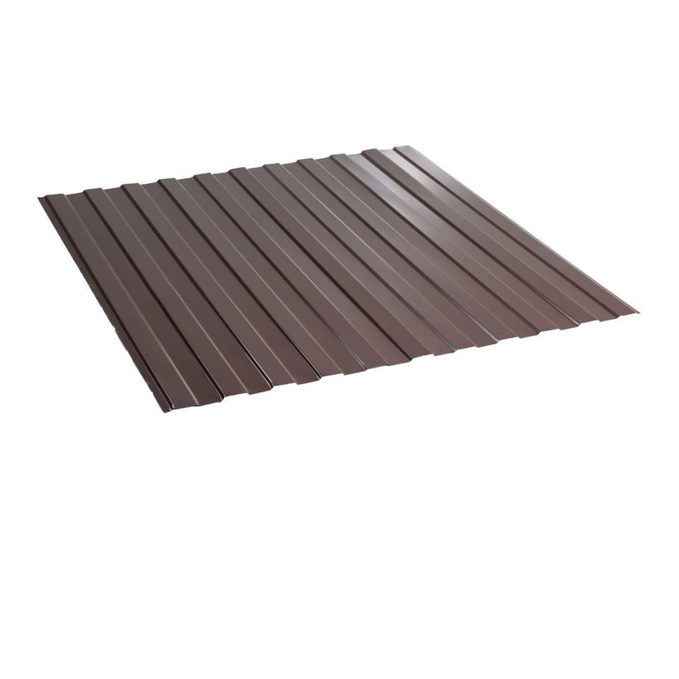 პროფილირებული ფერადი თუნუქის სახურავი 0.45X1150 პრიალა RAL8019 NOVA