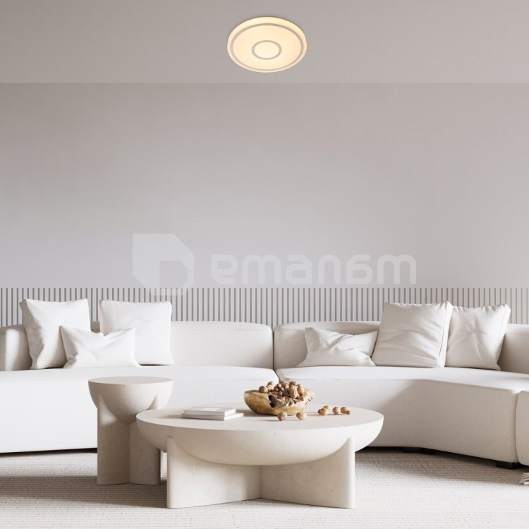 ჭერის სანათი Rabalux Taytum 25W 3000K D380 H50 თეთრი 71117