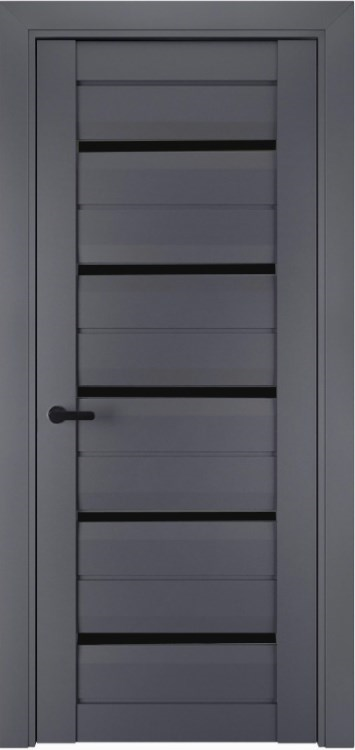 კარის ბლოკი Terminus ELIT PLUS Antracit №111 38x700x2150 mm. შუშა შავი