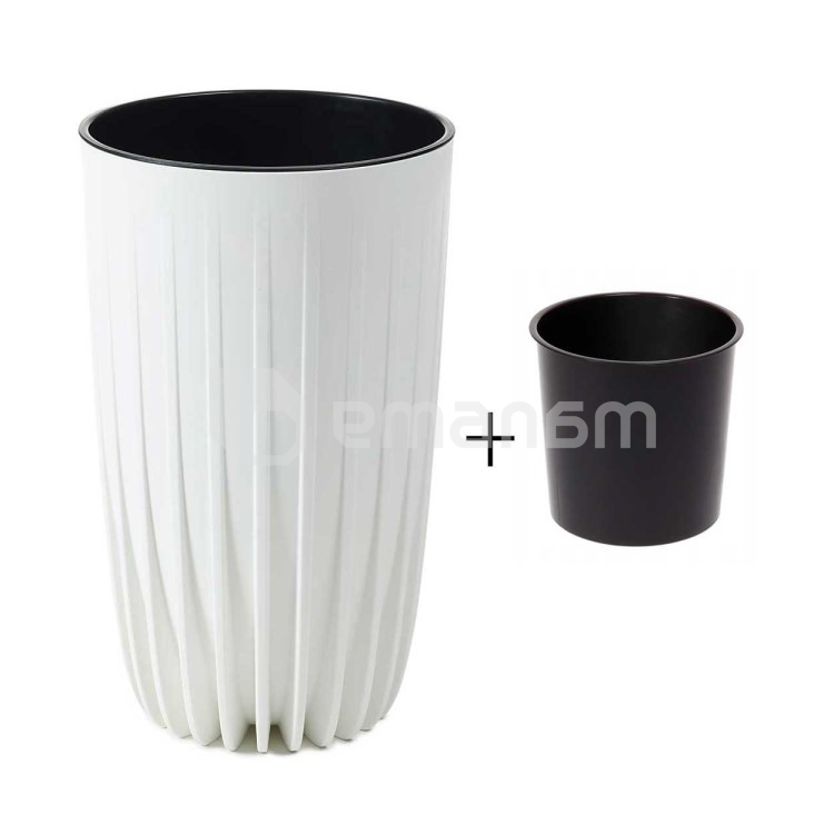 ქოთანი ყვავილის Lamela MIRA 300 ECO 12,5ლ თეთრი