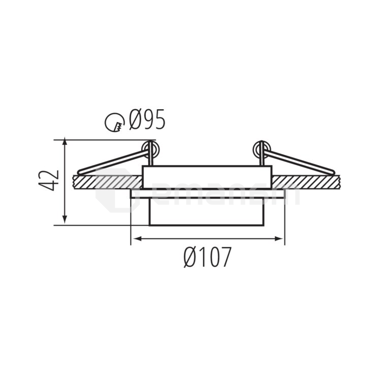 სანათი წერტილოვანი KANLUX AGEO GX5.3 1x MAX 10W DSO-W 33166