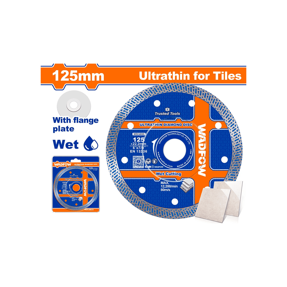 ულტრათხელი ალმასის საჭრელი რგოლი 125X22.2 მმ (WDC4K03) WADFOW