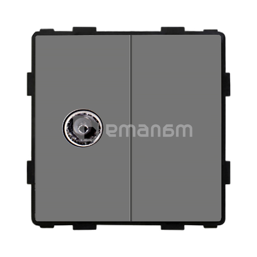 როზეტი ჩარჩოს გარეშე Socket Style TV ნაცრისფერი