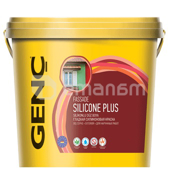 ექსტერიერის საღებავი სილიკონის Genc Silicone Plus 15 ლ