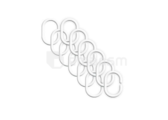 რგოლები ფარდის SHOWER RINGS WHITE (12 PCS) WHITE