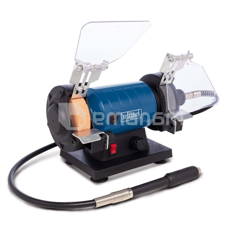 სალესი აქსესუარებით Scheppach HG35 120W