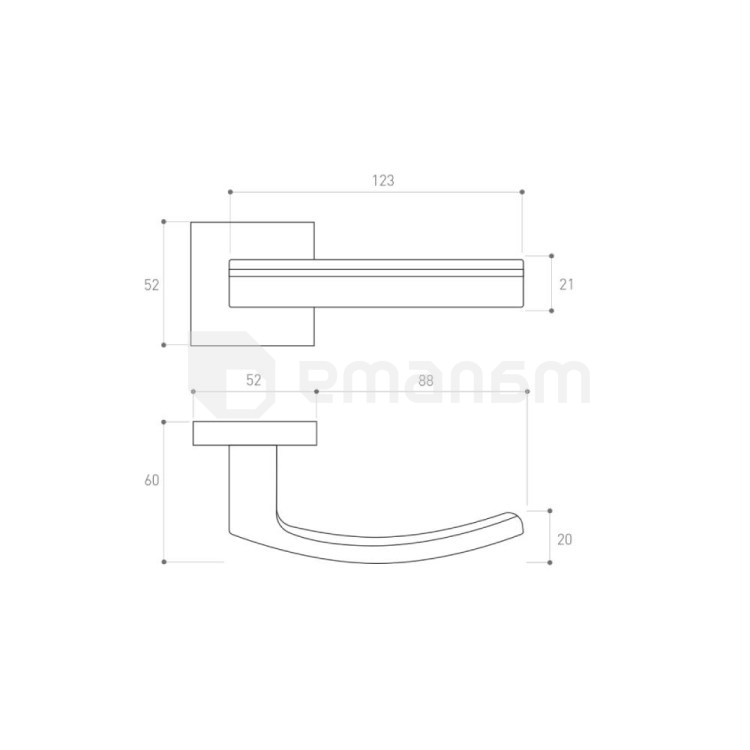 სახელური როზეტით Metal-Bud Barcelona K VBAKCB სანტექნიკური ბრუნსაკეტით SZKCBW