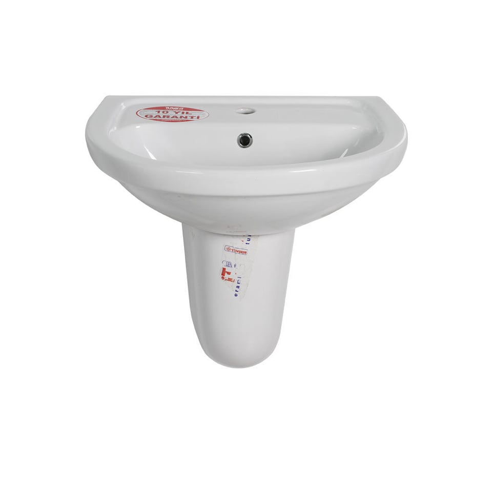 აბაზანის ნიჟარა მოკლე დასადგამით YAKAMOZ LAVABO+YARIM AYAK 7001+7005