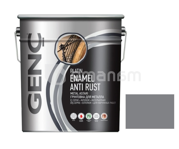 პრაიმერი ანტიკოროზიული Gench Synthetic antirust ნაცრისფერი 20 კგ