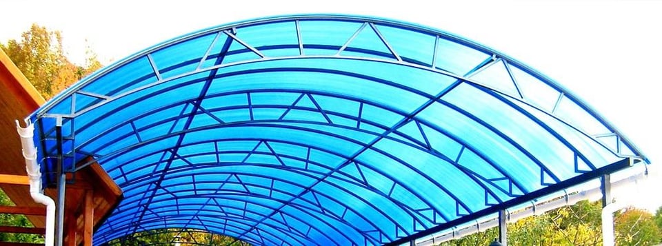 ფიჭური პოლიკარბონატი "WÖGGEL" ლურჯი 6მმ