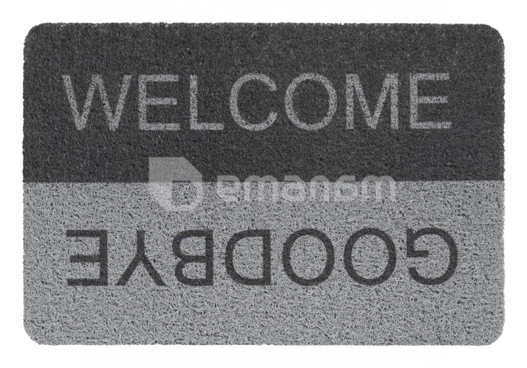 ფეხსაგები Hamat BV Curly Print Grey/Black welcome goodbye 40x60