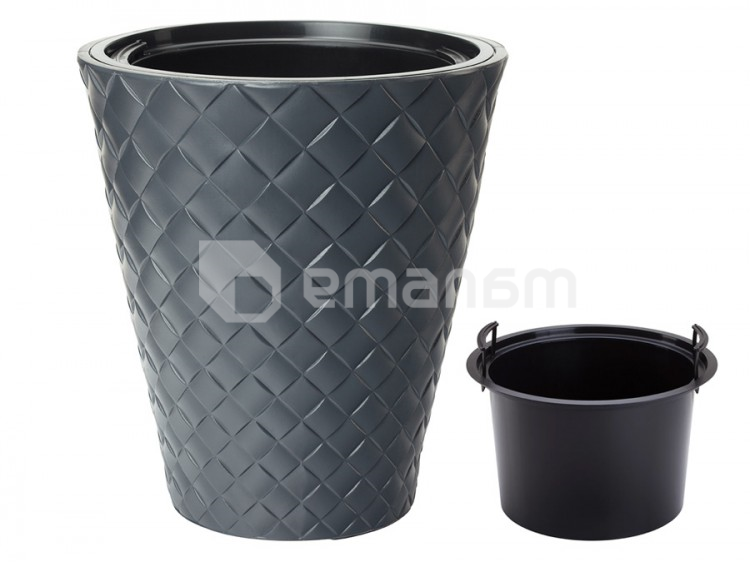 პლასტმასის ქოთანი ყვავილებისთვის FORM PLASTIC Makata 2820-014 Ø40 ანტრაციტი