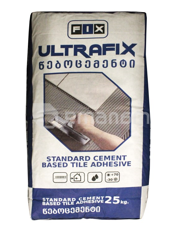 წებო ფილის Ultrafix Standard 25 კგ