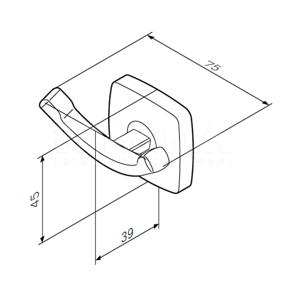 პირსახოცის საკიდი ორიანი A9035600 GEM